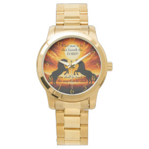 Black Stallone Silhouette Armbanduhr