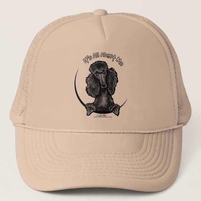 Black Standard Poodle IAAM Truckerkappe (Vorderseite)