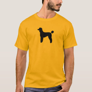 Black Standard Poodle Silhouette  Hundezucht T-Shirt