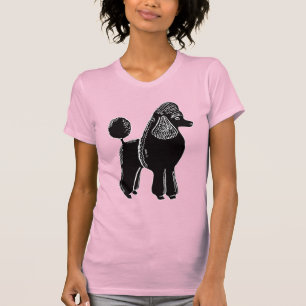 Black Standard Poodle Women's Scoop Neck T - Shirt