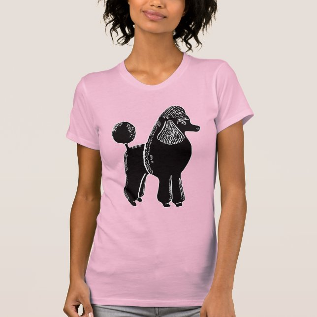 Black Standard Poodle Women's Scoop Neck T - Shirt (Vorderseite)