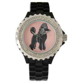 Black Standard Poodle Women's Wristwatch Armbanduhr