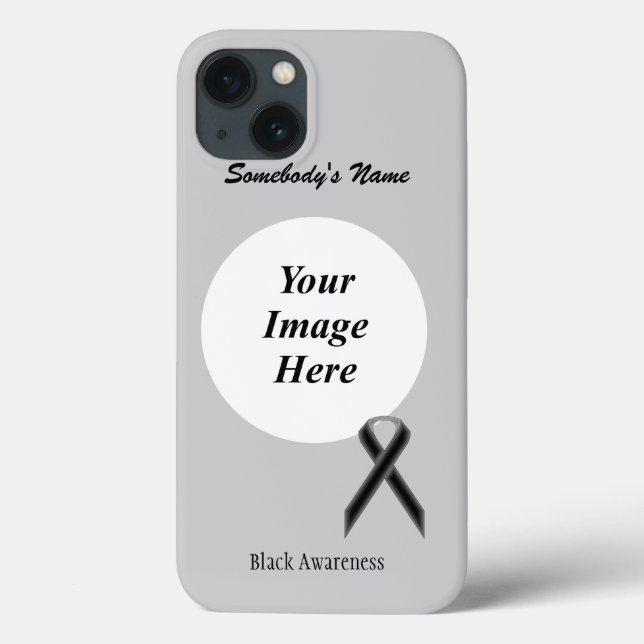 Black Standard Ribbon Tmpl von Kenneth Yoncich Case-Mate iPhone Hülle (Rückseite)