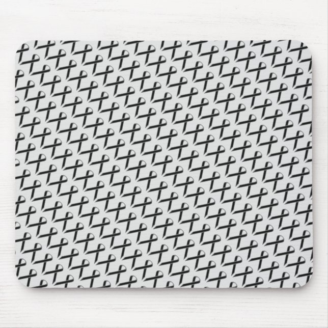 Black Standard Ribbon von Kenneth Yoncich Mousepad (Vorne)