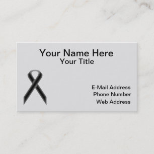 Black Standard Ribbon von Kenneth Yoncich Visitenkarte