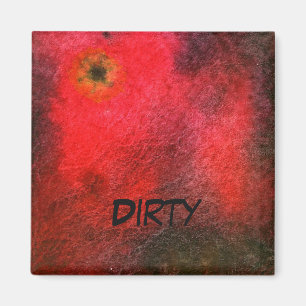 "Black Star" Abstraktes Geschirrspüler Status Mag Magnet