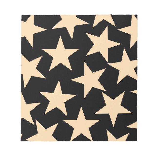 Black Star Celestial Sleek Cosmic Memo Pad Notizblock (Vorderseite)