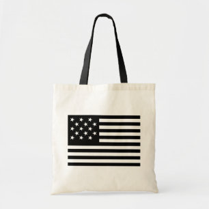 Black Star-Spangled Banner America Flag Tragetasche