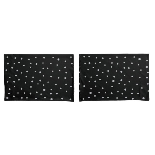 Black Starry Sky Design Pillow Hüllen Kissenbezug (Vorderseite-Set)