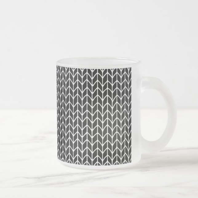 BLACK STRICK Mattiert Glass Tasse (Rechts)