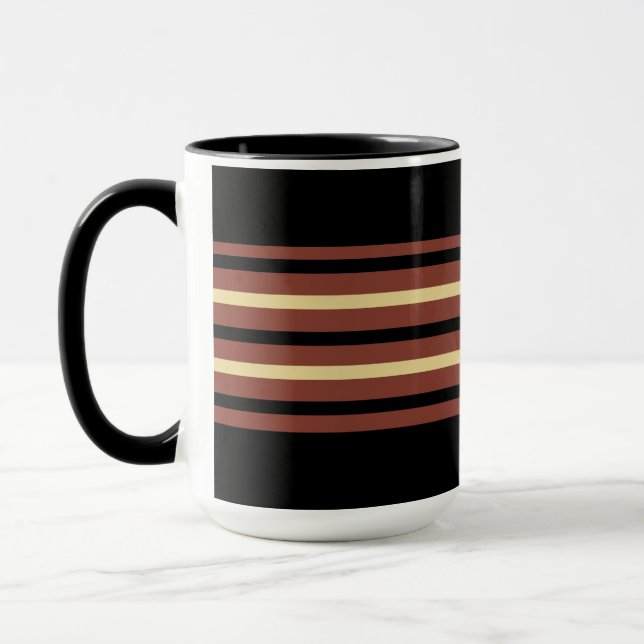 Black Strip Coffee Tasse Cup - Bescheidener Chic (Links)