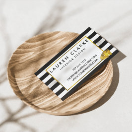 Black Strip & Imitate Goldpeony Visitenkarte