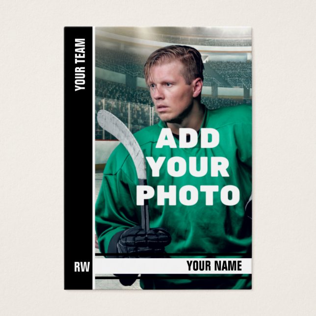 Black Stripe Hockey Trading Card - Custom Stats (Vorderseite)
