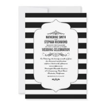 Black Stripes Ascot Chic Hochzeitseinladungen