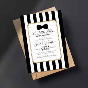 Black Stripes Kleine Fella Baby Dusche Einladung
