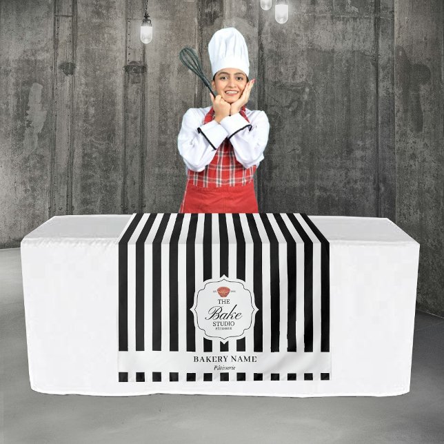 Black Stripes Logo Table Pop Up Shop Vendor Runner Wandteppich (Black Stripes Logo Table Pop Up Shop Vendor Runner Tapestry)