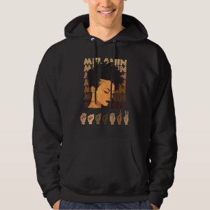 Black Strong Girl Afro Liebe Melanin American Wome Hoodie