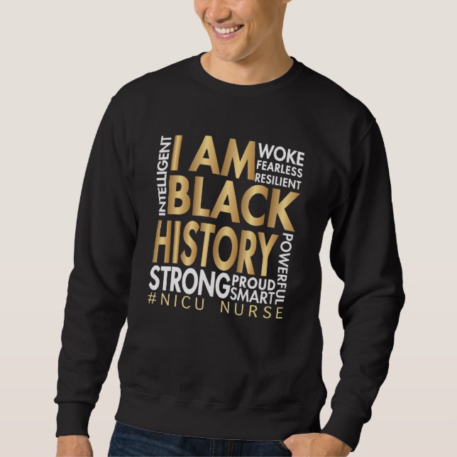 Black Strong Nicu Nurse Afro Melanin African Ameri Sweatshirt (Vorderseite)