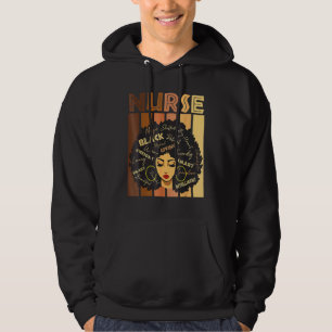 Black Strong Nurse Afro Liebe Melanin Hoodie