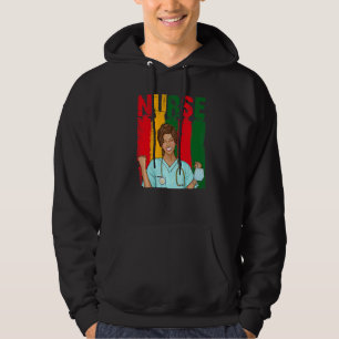 Black Strong Nurse Afro Liebe Melanin Hoodie