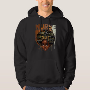 Black Strong Nurse Afro Liebe Melanin Hoodie