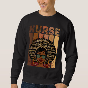 Black Strong Nurse Afro Liebe Melanin Sweatshirt