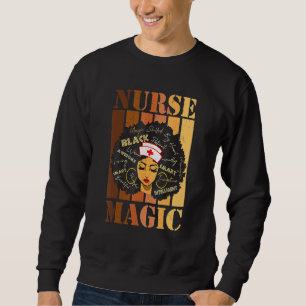Black Strong Nurse Afro Liebe Melanin Sweatshirt