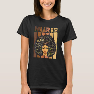 Black Strong Nurse Afro Liebe Melanin T-Shirt