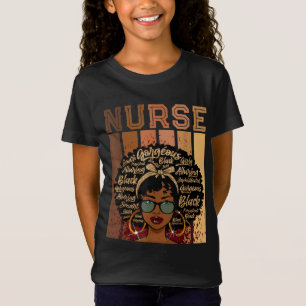 Black Strong Nurse Afro Liebe Melanin T-Shirt