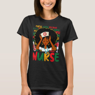 Black Strong Nurse Afro Liebe Melanin T-Shirt