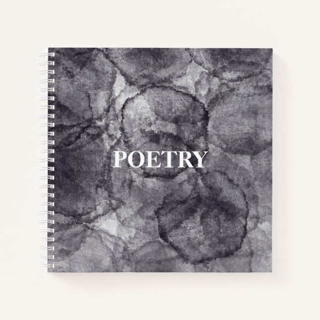 Black Stucco Poetry Journal Notizbuch (Vorderseite)