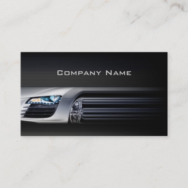 Black Stylish Automotive Business Card Visitenkarte (Vorderseite)
