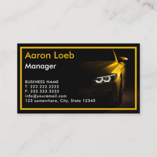 Black Stylish Automotive Business Card Visitenkarte