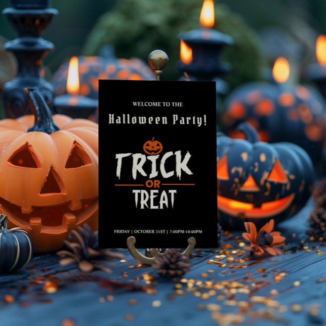 Black Stylish Halloween-Party Poster (Black Stylish Halloween Party Poster!)