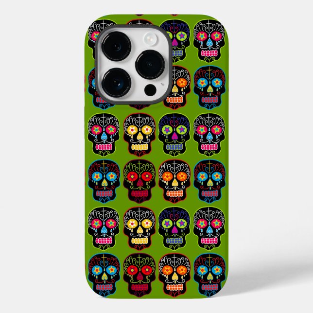 Black Sugar Skull Case-Mate iPhone Hülle (Rückseite)