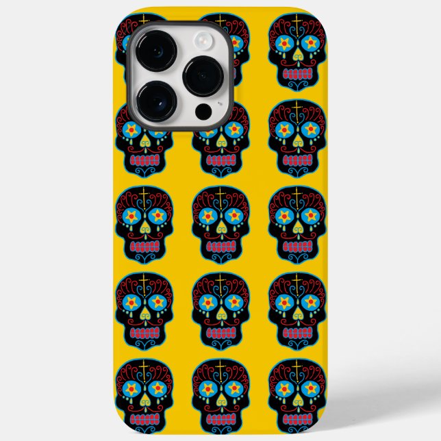 Black Sugar Skull Case-Mate iPhone Hülle (Rückseite)