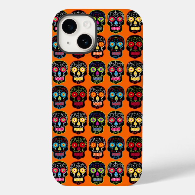 Black Sugar Skull Case-Mate iPhone Hülle (Rückseite)