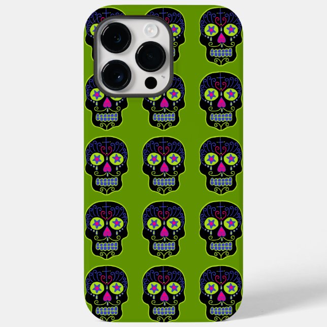 Black Sugar Skull Case-Mate iPhone Hülle (Rückseite)