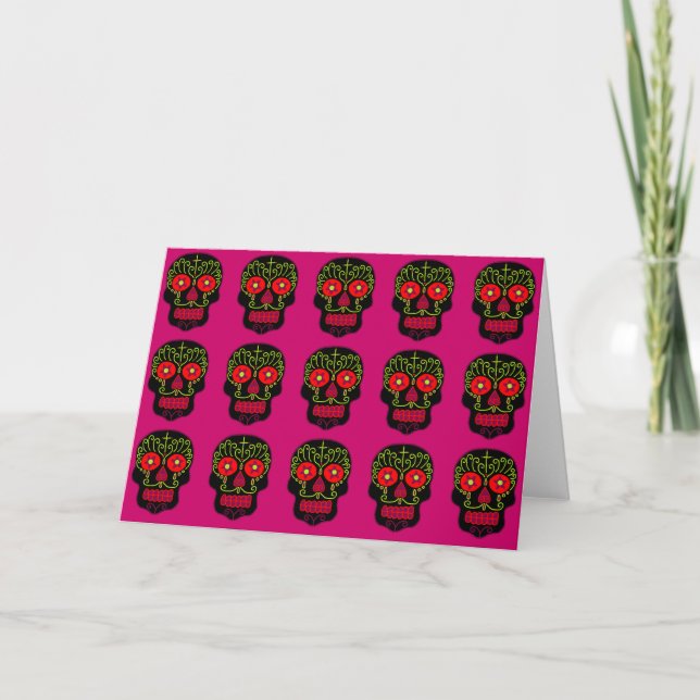 Black Sugar Skull Karte (Vorderseite)