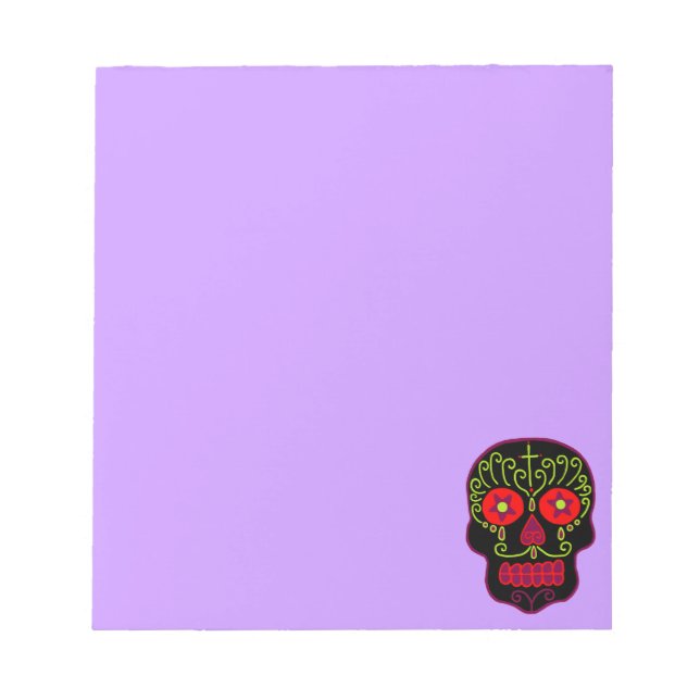 Black Sugar Skull Notizblock (Vorderseite)
