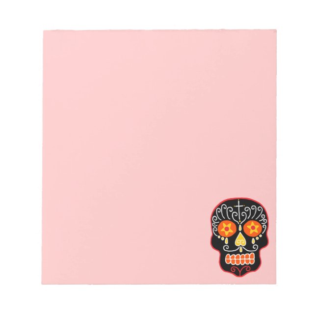 Black Sugar Skull Notizblock (Vorderseite)