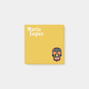 Black Sugar Skull Post-it Klebezettel