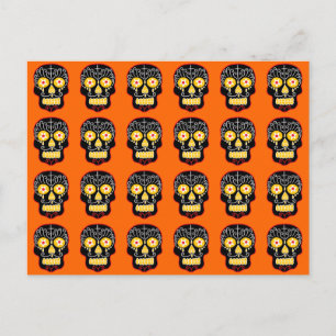 Black Sugar Skull Postkarte