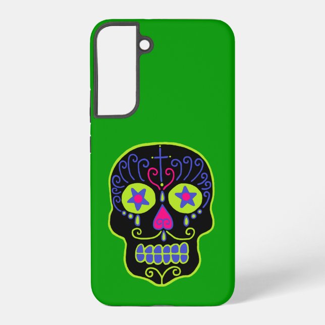 Black Sugar Skull Samsung Galaxy Hülle (Rückseite)