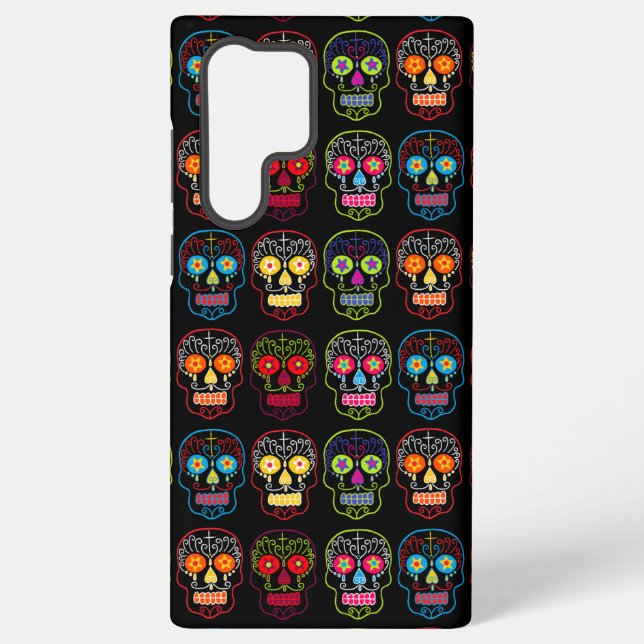 Black Sugar Skull Samsung Galaxy Hülle (Rückseite)