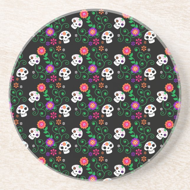 black sugar skull sandstein untersetzer (Vorne)
