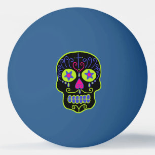Black Sugar Skulls Tischtennisball