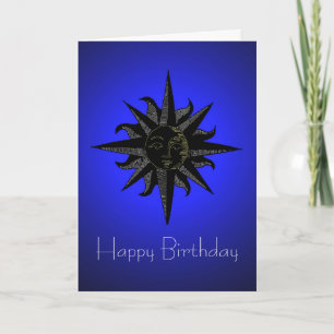 Black Sun Birthday Card Karte