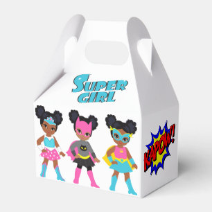 Black Superhero Favor Boxes Geschenkschachtel