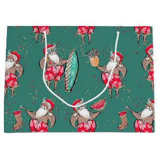 Black Surfin Weihnachtsgeschenktasche Große Geschenktüte